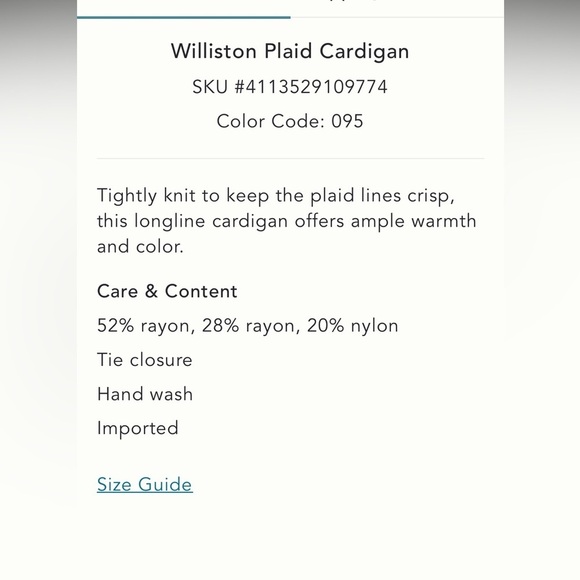 Anthropologie MOTH Long Cardigan Sweater Women’s Sz XS Willingston Plaid Belted - Picture 5 of 15